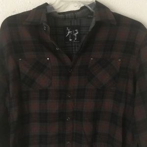 Men's Plaid Button Down Shirt - Long Sleeve